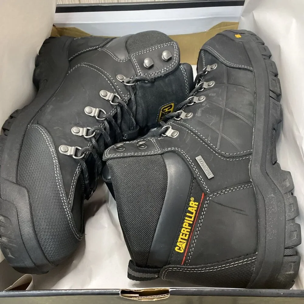 Caterpillar THRESHOLD Mens Soft Toe P74129 Black Waterproof Work Boots Sz 15
